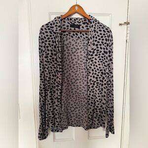 All Saints • Black and Gray Animal Print Shirt